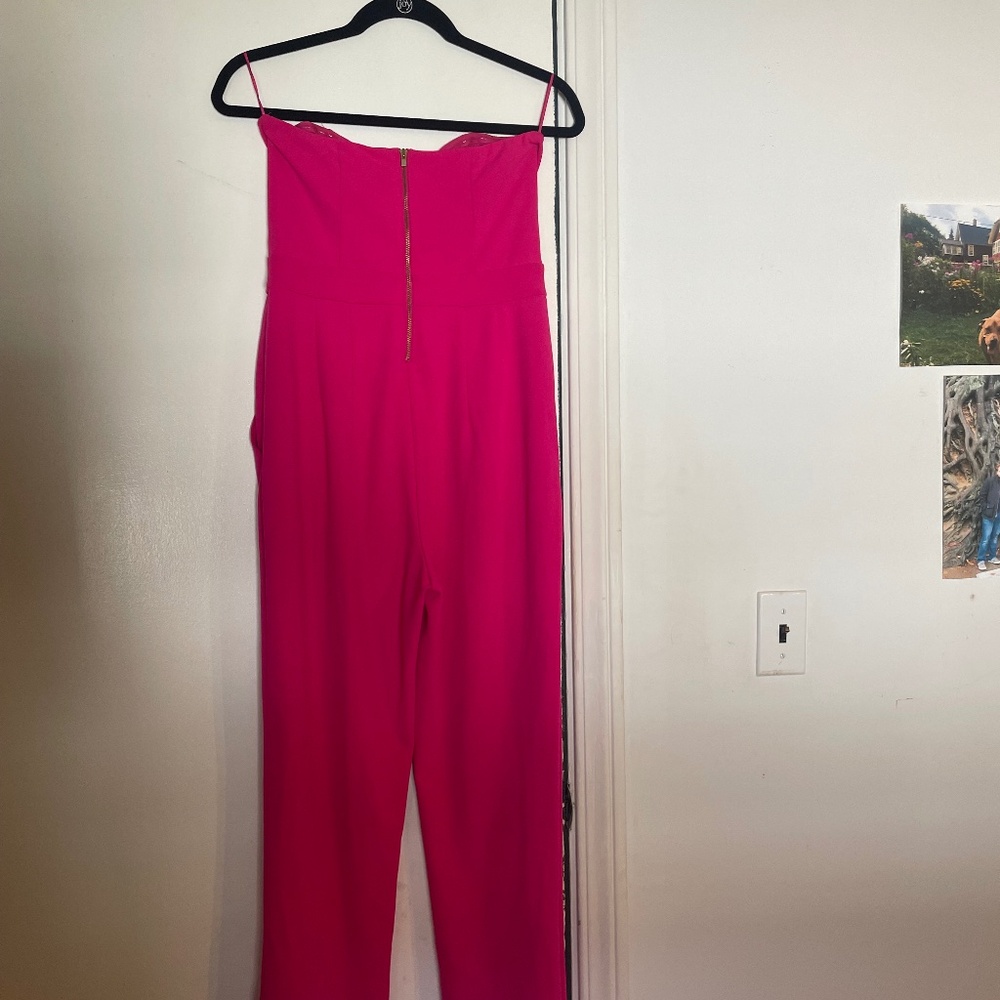 Hot pink jumpsuit